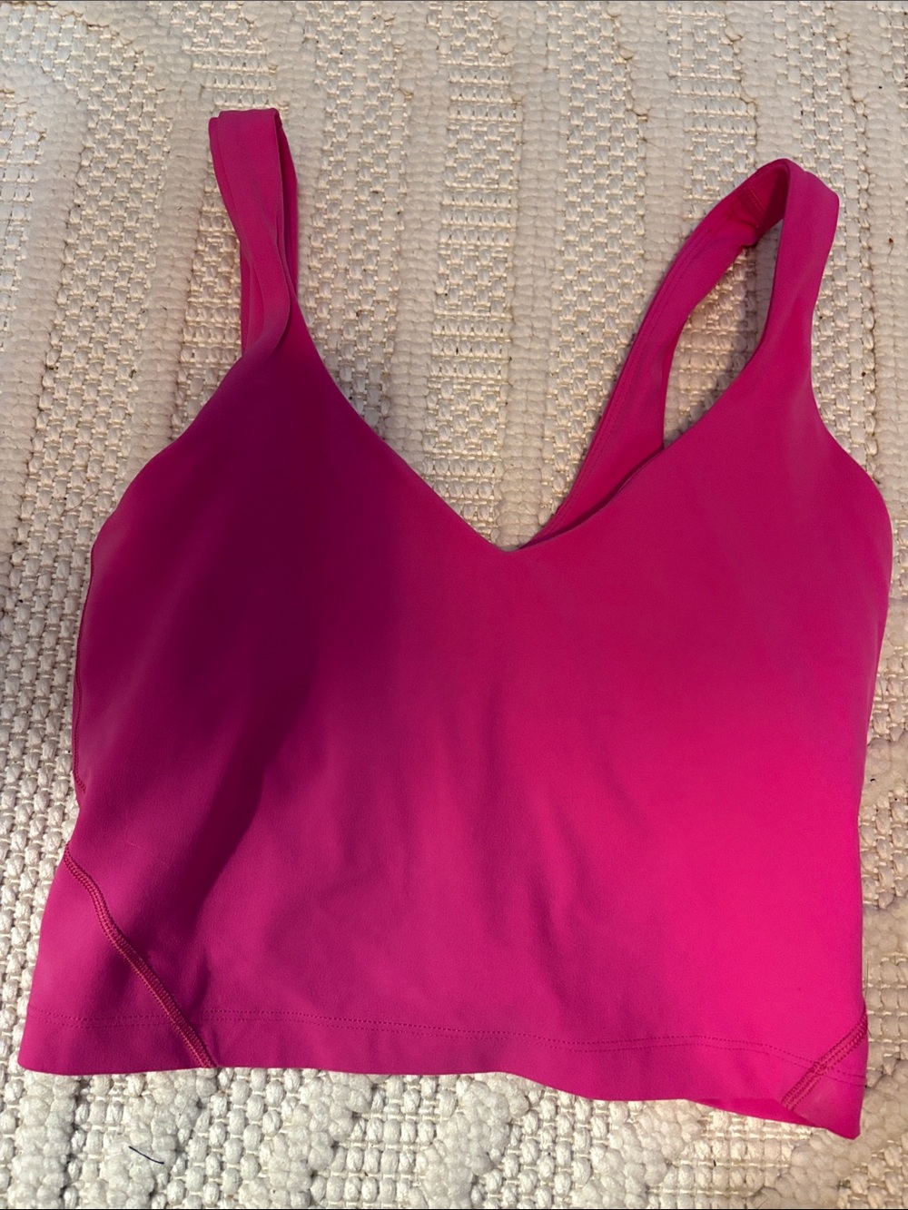 lululemon athletica Fuchsia Pink V-Neck Tank Top